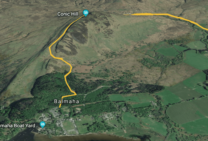 Conic Hill approach above Balmaha on the West Highland Way